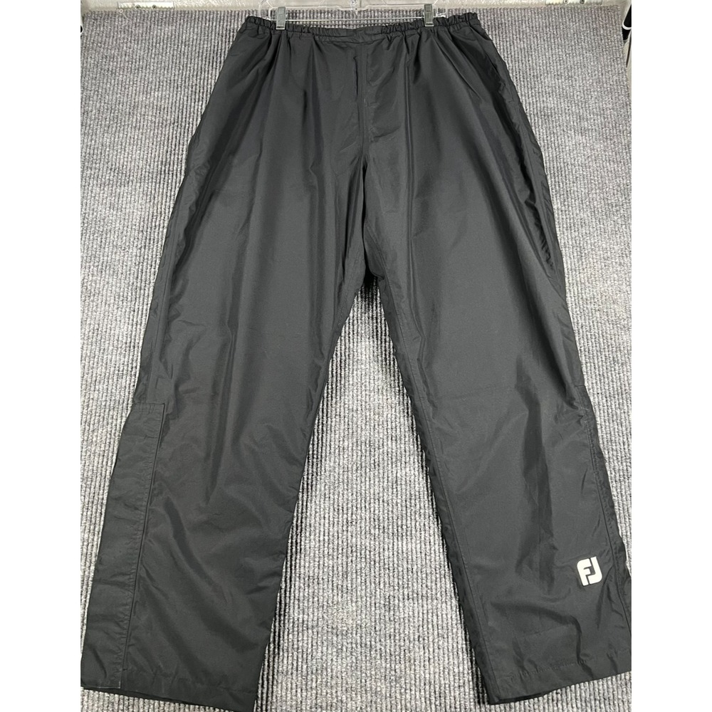FootJoy Dry Joys Rain Pants Mens Size XL Extra Large Black Windstopper Golf